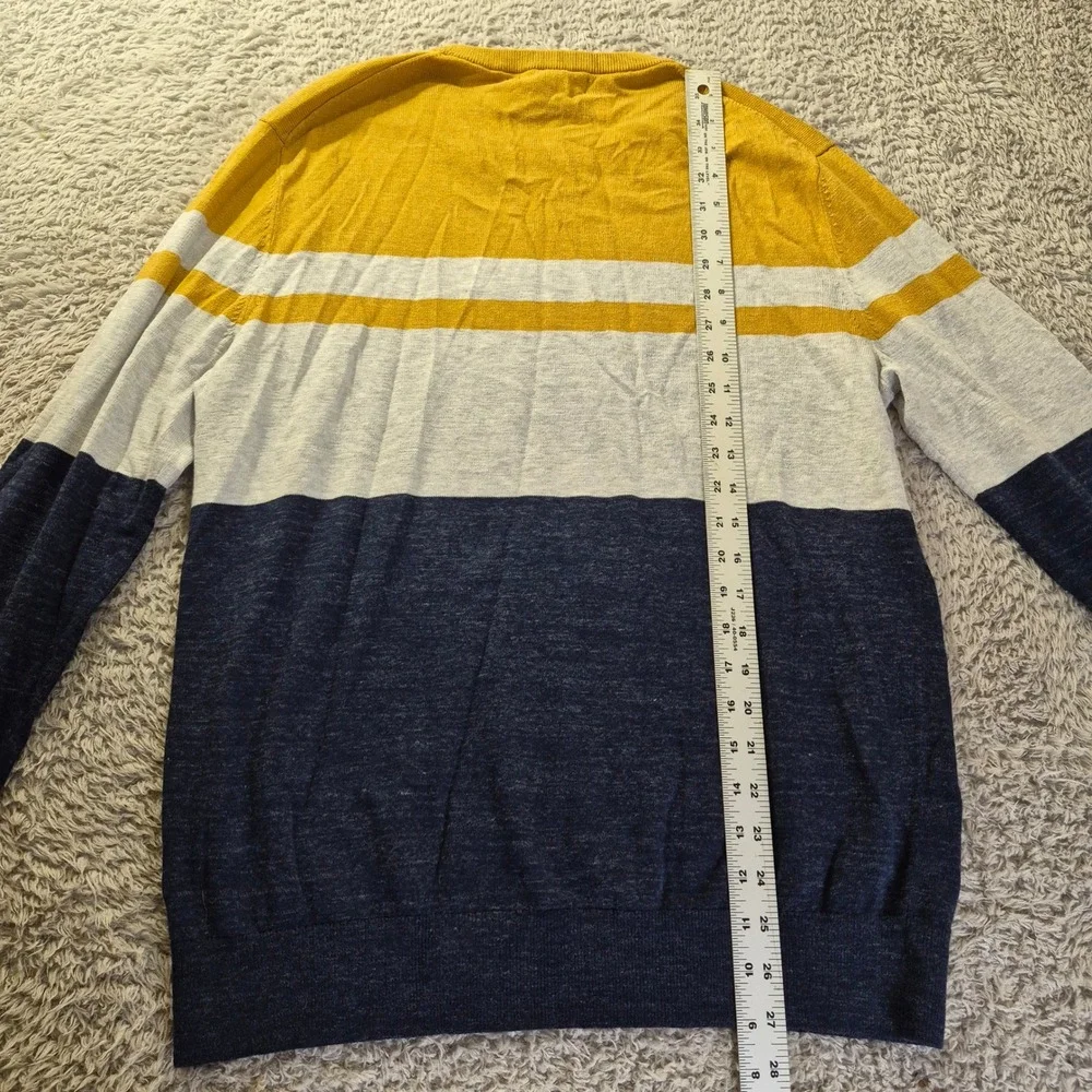Banana Republic Sweater 653677-00-1 Mens Medium Organic Cotton Colorblock Preppy